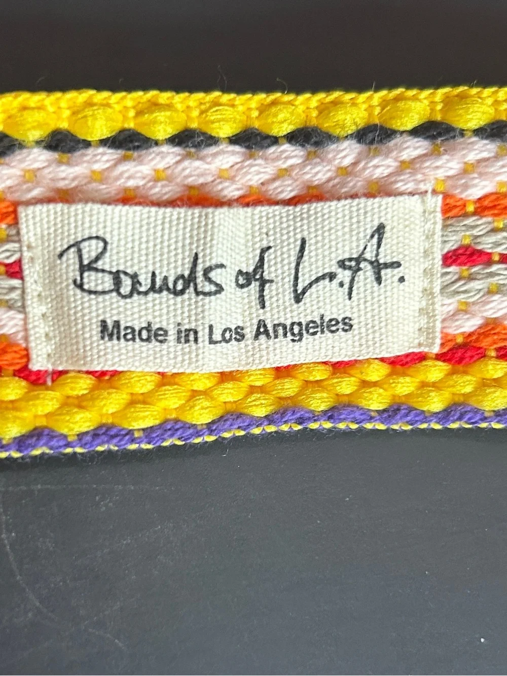 Bands of L.A. Woven Wrap Belt Free People Boho Multi-Color Yellow Fringe OS